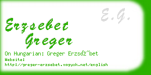 erzsebet greger business card